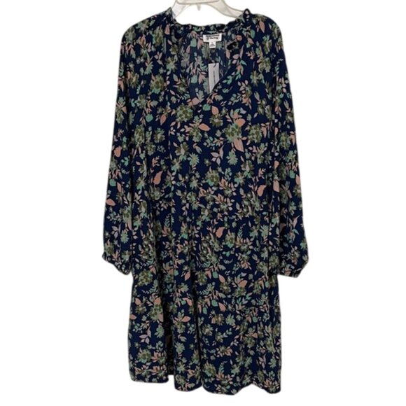 Caralyn Mirand X The Drop Blue Floral Pullover Dress Womens Size Extra Large NEW - Picture 1 of 12